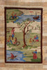 4 x 7 Vintage Swedish Pictorial Rya Rug 78827