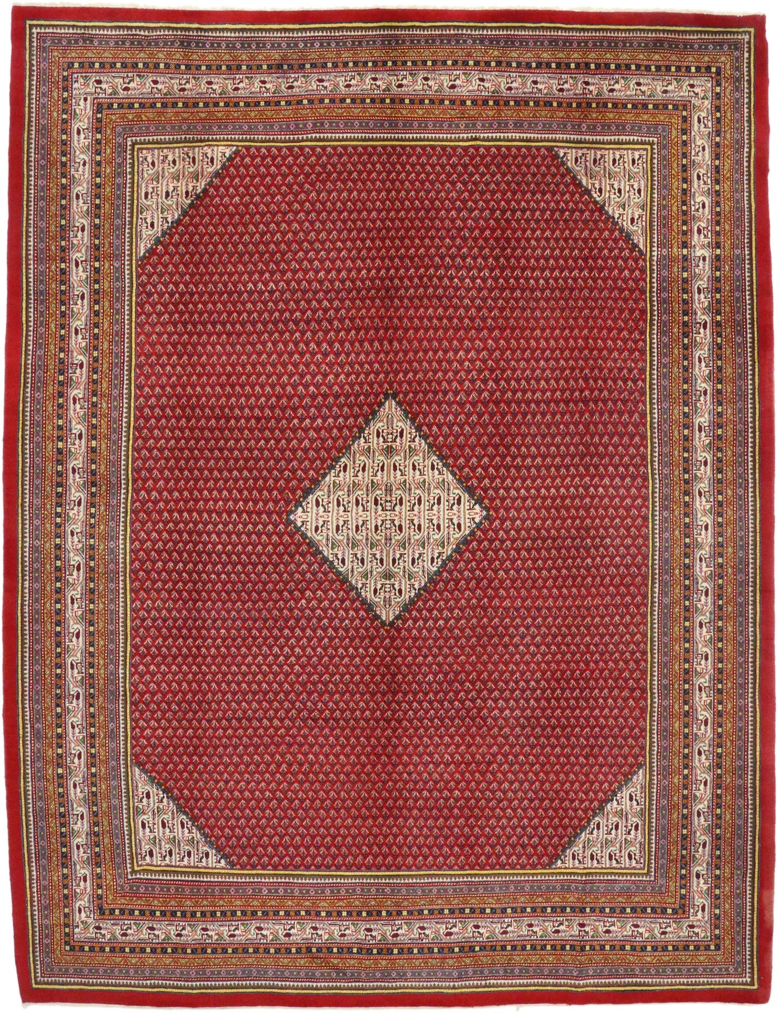 10 x 13 Vintage Persian Mahal Rug 75899