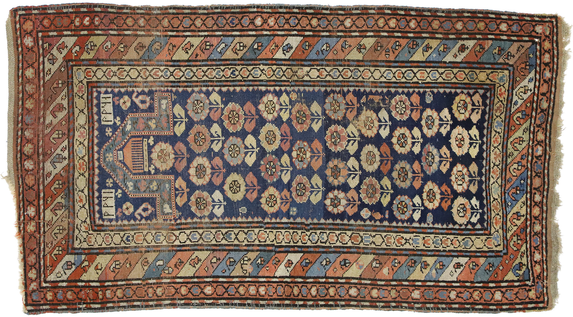 77233 Antique Caucasian Marasali Shirvan Prayer Rug