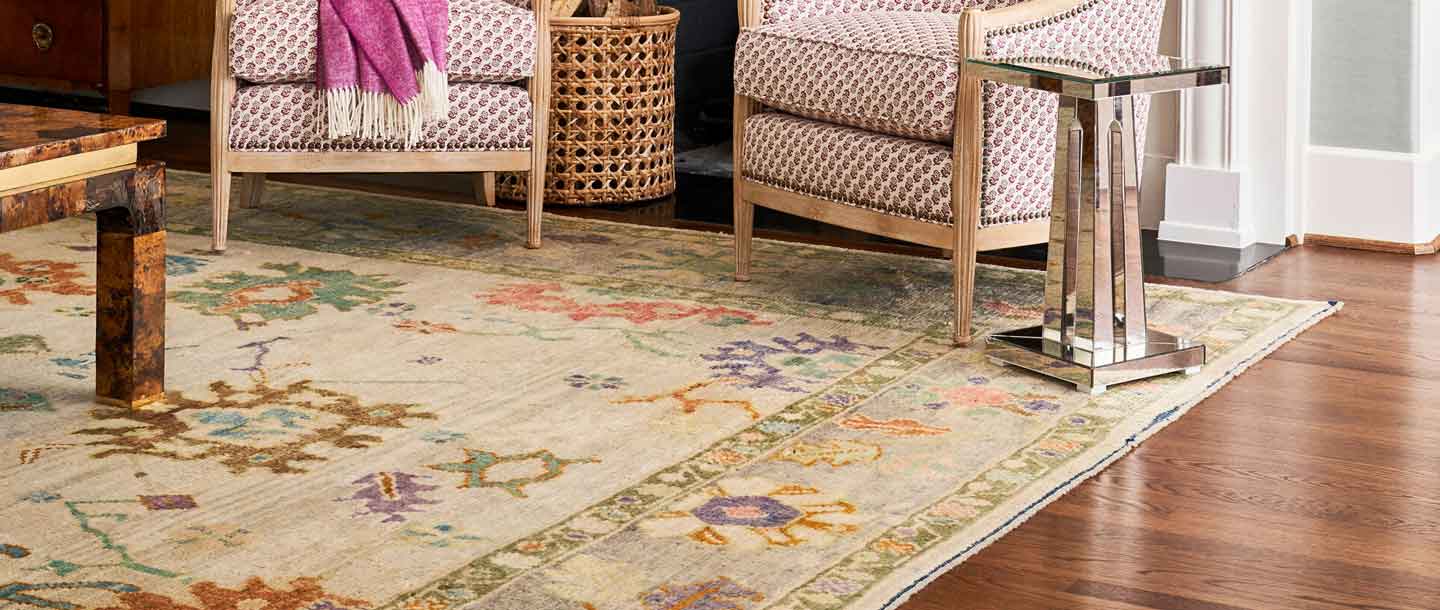 Decorating with Colorful Oushak Rugs