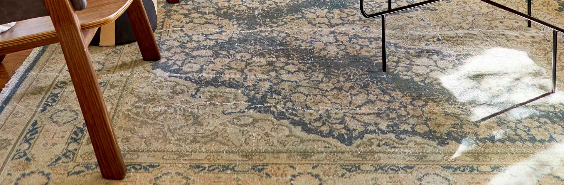 Antique Persian Tabriz Rug Distressed Carpets Dallas