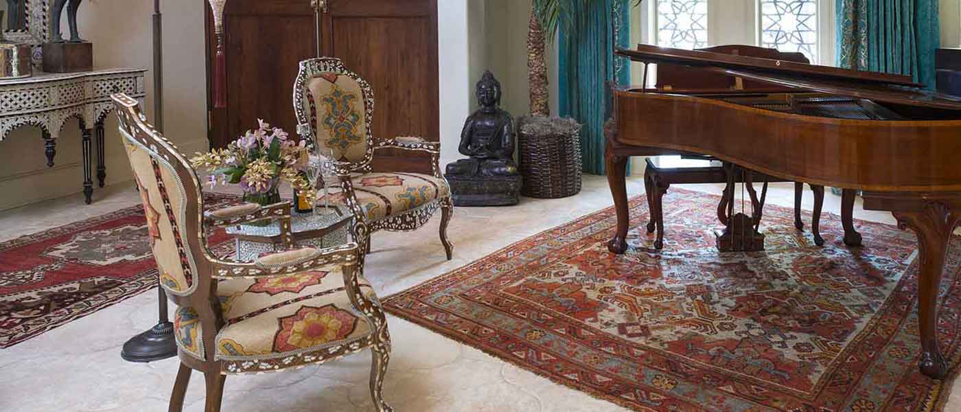 Vintage Turkish Rugs Open Floor Plan