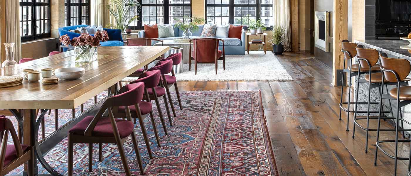 Modern Interiors With Modern Vintage And Antique Rugs