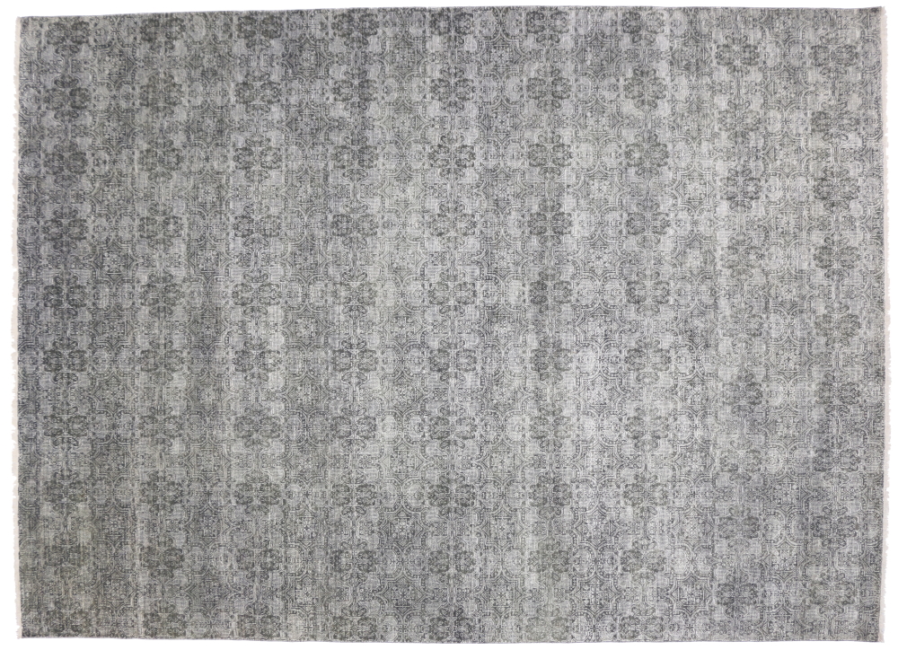 Transitional Rug with Exotic Arabesque Pattern and Modern Style, 09'11 Transitional Rug with Exotic Arabesque Pattern and Modern Style, 09'11