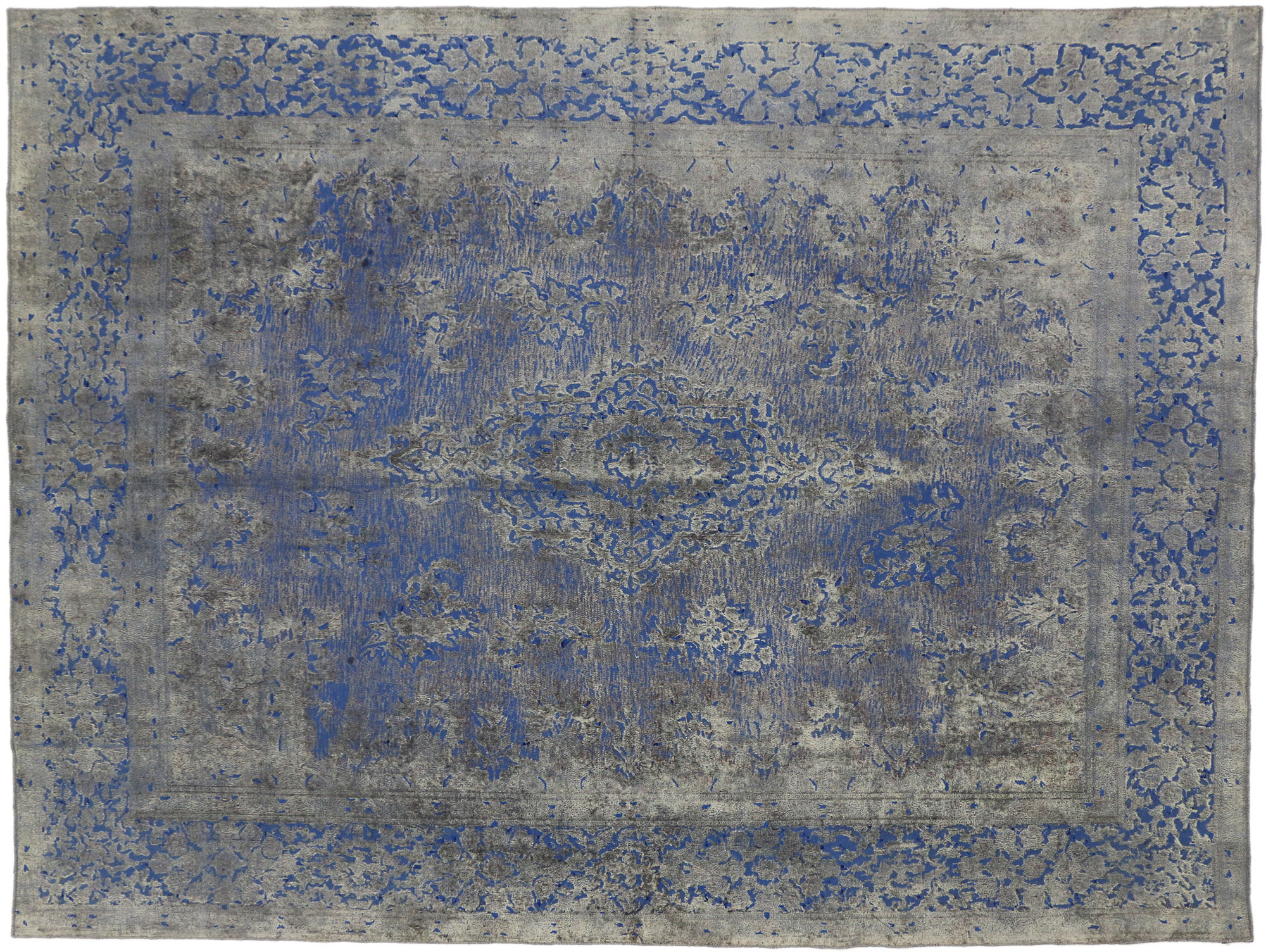10 X 13 Vintage Overdyed Rug 60610 10 X 13 Vintage Overdyed Rug 60610