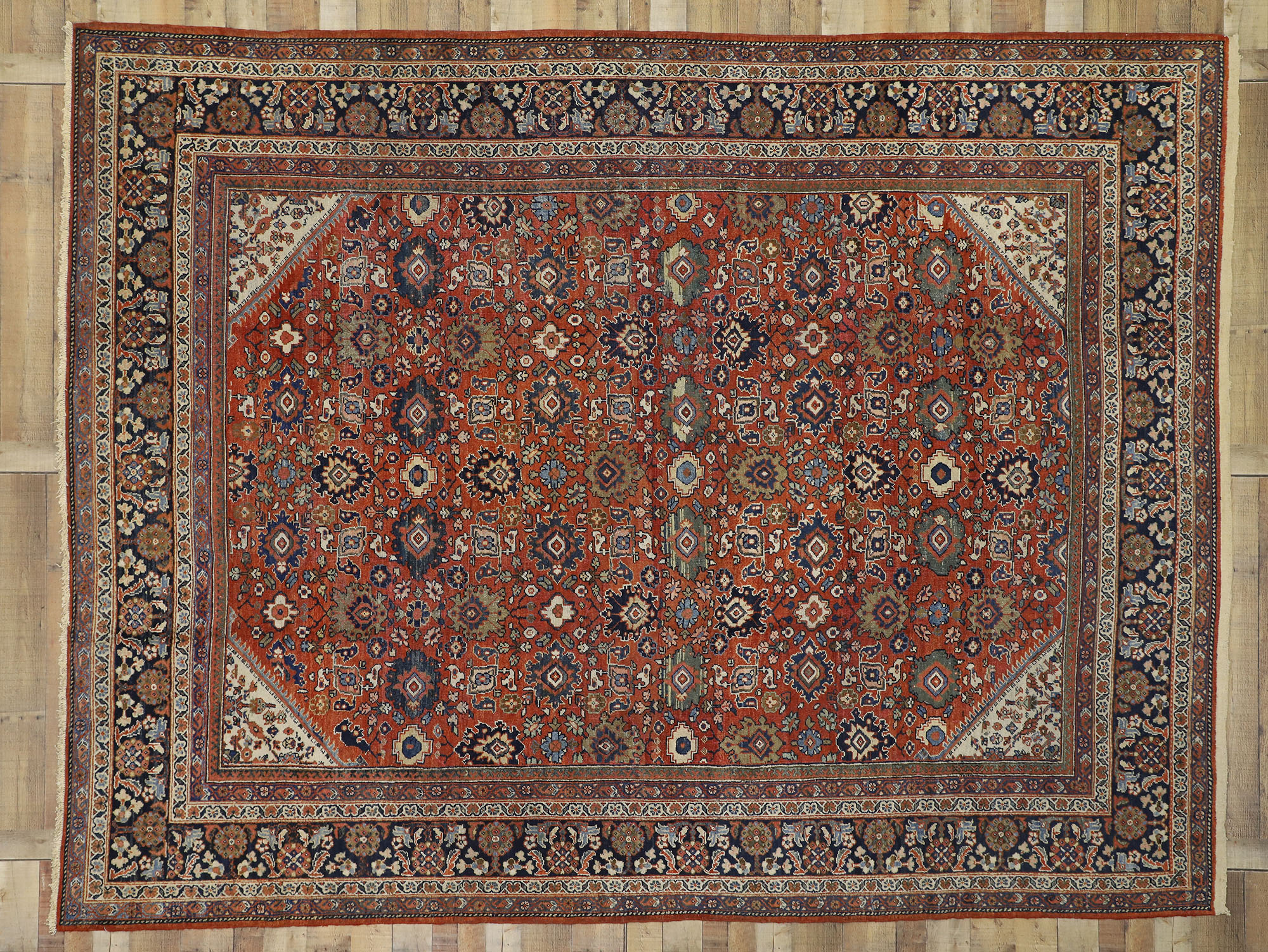 9 x 12 Antique Persian Mahal Rug 73333