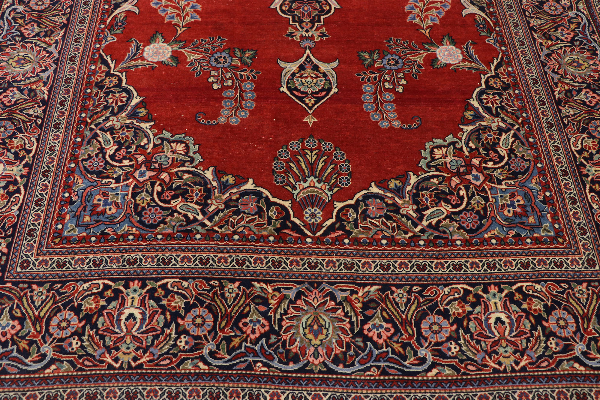 5 x 7 Vintage Persian Kashan Rug 77427