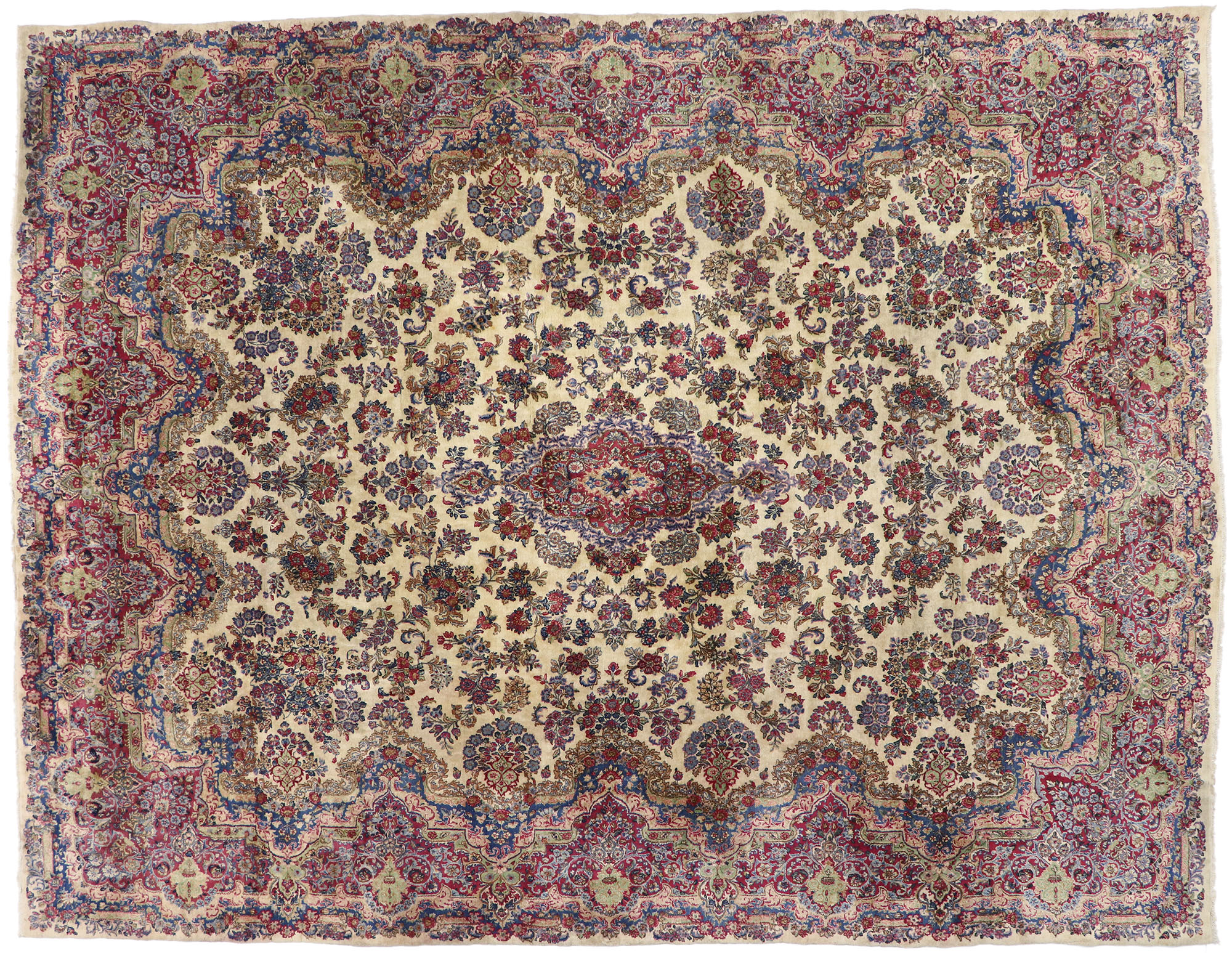 12 X 16 Antique Kerman Rug 76758