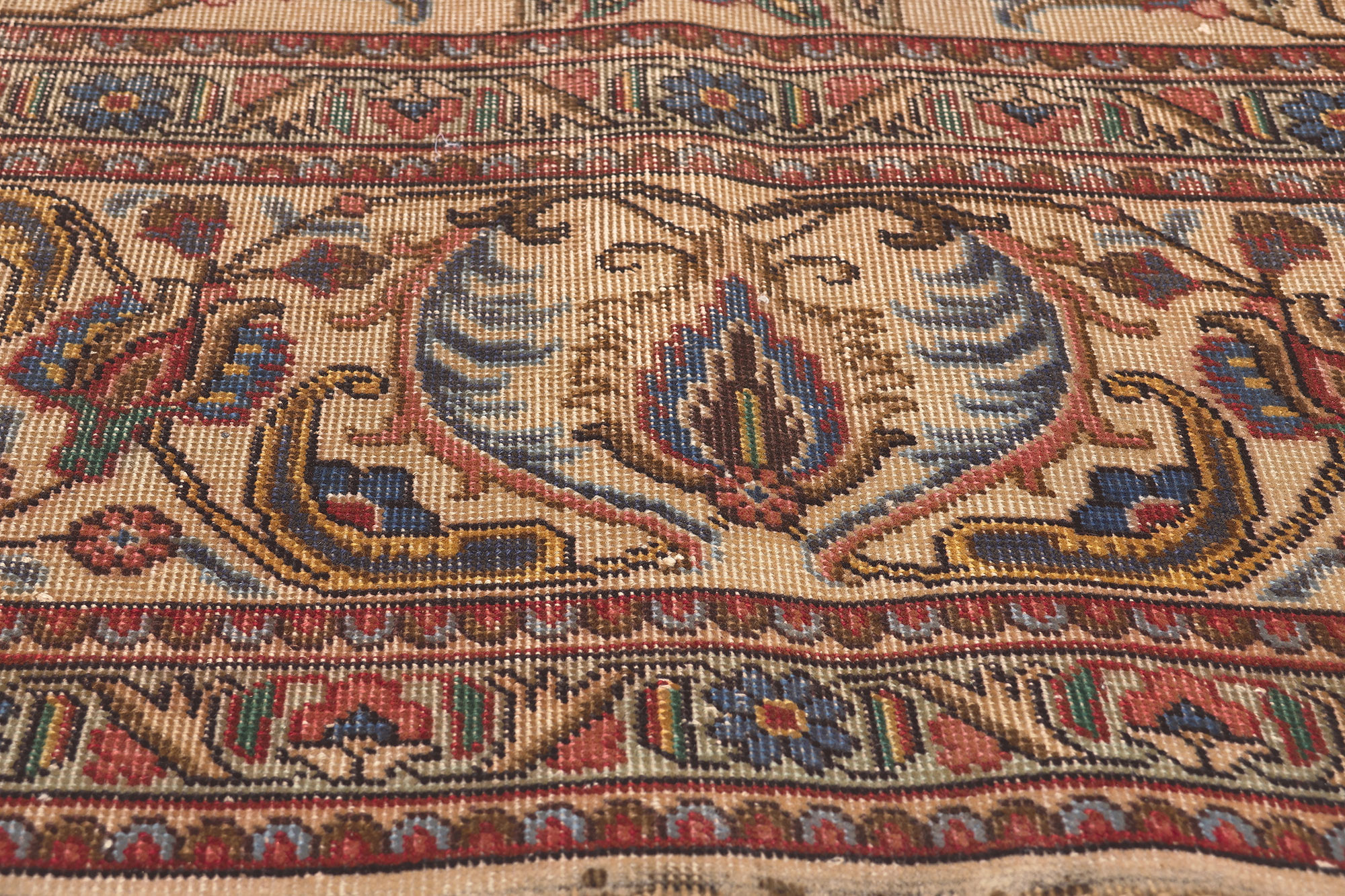 10 x 12 Antique-Worn Persian Tabriz Rug 74332