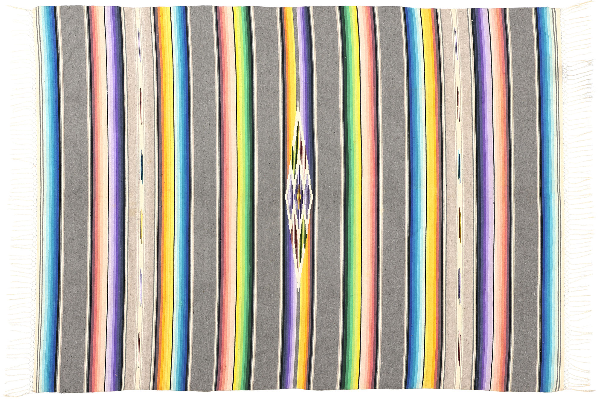 6 x 8 Vintage Mexican Saltillo Serape Blanket 78787