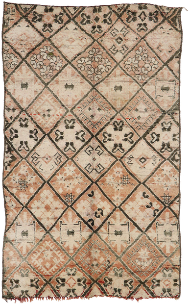 6 x 9 Vintage Moroccan Beni Ourain Rug 21340
