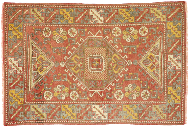 4 x 6 Vintage Turkish Oushak Rug 51213