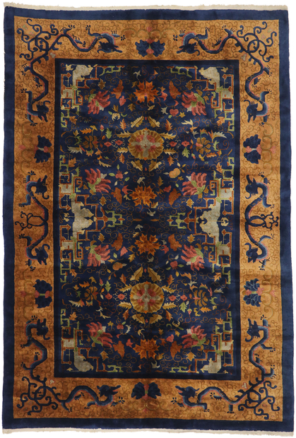 6 x 9 Antique Chinese Art Deco Rug 21679