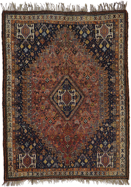 5 x 7 Antique Persian Shiraz Rug 21686