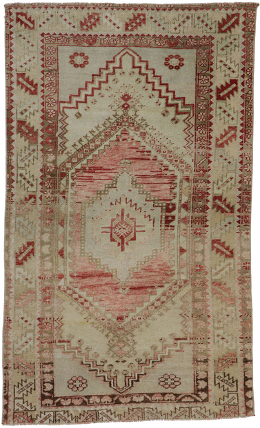 3 x 6 Vintage Turkish Oushak Rug 53571