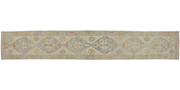 3 x 18 Colorful Turkish Oushak Runner 53591