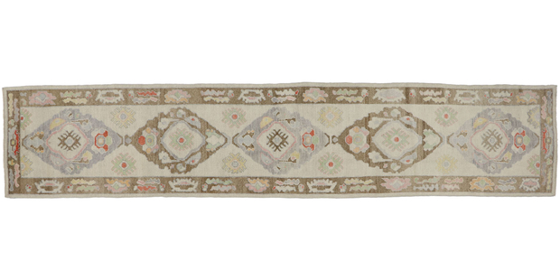 3 x 15 Colorful Oushak Rug Runner 53592