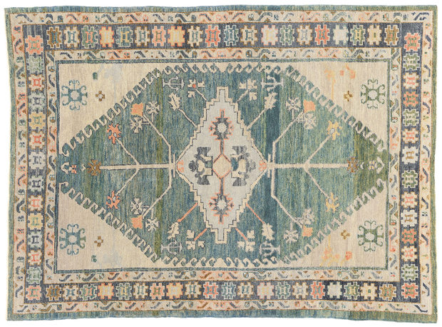 7 x 9 Colorful Turkish Oushak Rug 53604