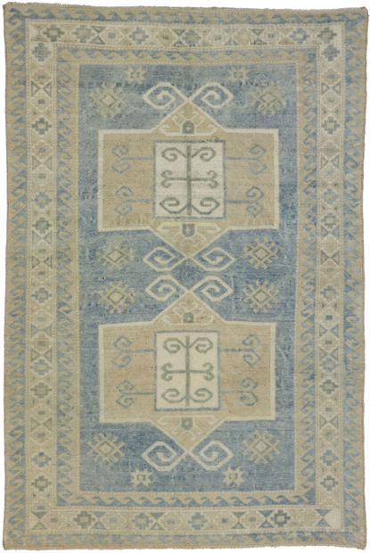 4 x 7 Vintage Turkish Oushak Rug 53626