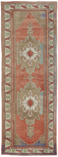 5 x 13 Vintage Turkish Oushak Rug 53628