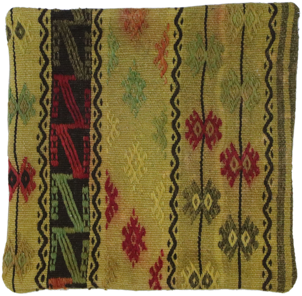 1 x 1 Vintage Turkish Kilim Rug Pillow Cover 53635