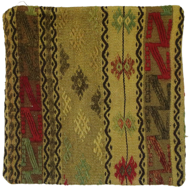 1 x 1 Vintage Turkish Kilim Rug Pillow Cover 53638