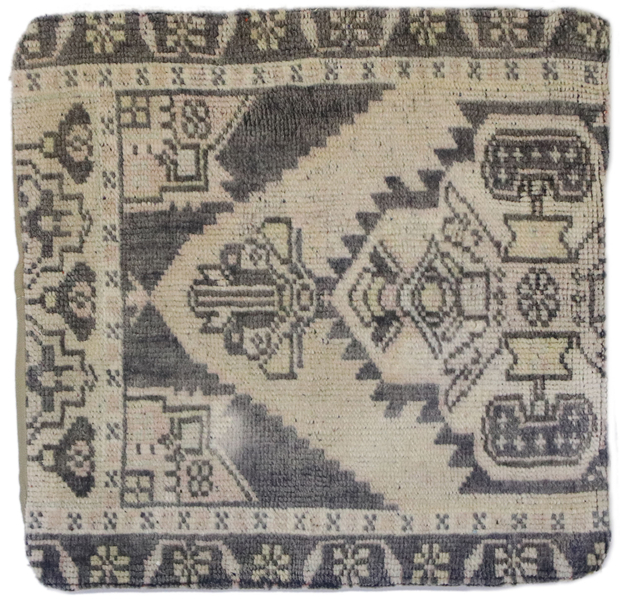 2 x 2 Vintage Turkish Oushak Rug Pillow Cover 53640