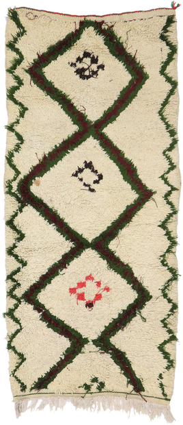 2 x 5 Vintage Berber Moroccan Azilal Rug 21540