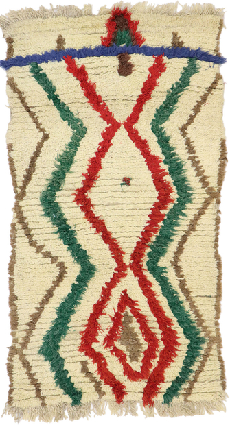 3 x 4 Vintage Berber Moroccan Azilal Rug 21554