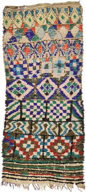 4 x 8 Vintage Berber Moroccan Azilal Rug 21557