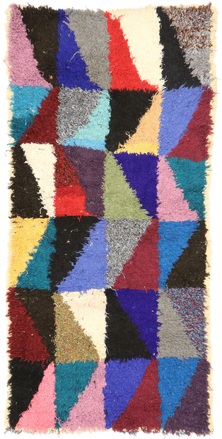 3 x 6 Vintage Moroccan Azilal Rag Rug 21578