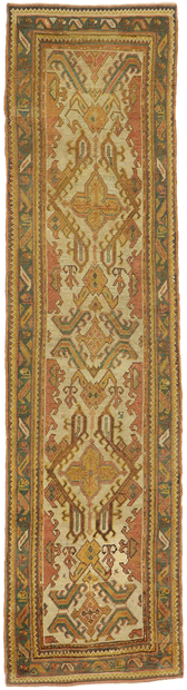 3 x 11 Antique Turkish Oushak Runner 53669