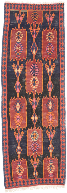 5 x 14 Vintage Persian Azerbaijan Kilim Rug 77967