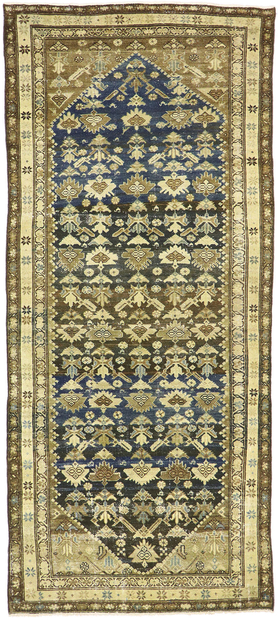 5 x 11 Distressed Vintage Persian Malayer Rug 60968