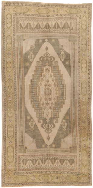 5 x 11 Vintage Turkish Oushak Rug 53674