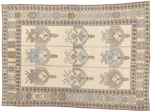 7 x 10 Vintage Turkish Oushak Rug 53684