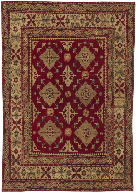 6 x 8 Vintage Turkish Oushak Rug 53695