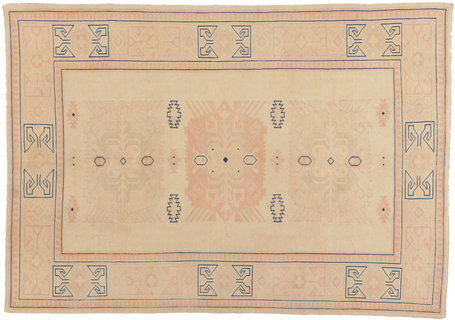 7 x 10 Vintage Turkish Oushak Rug 53698