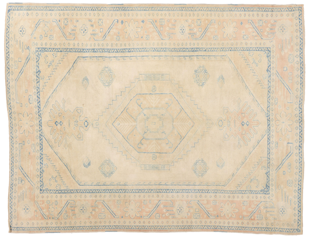6 x 8 Vintage Muted Turkish Oushak Rug 53706