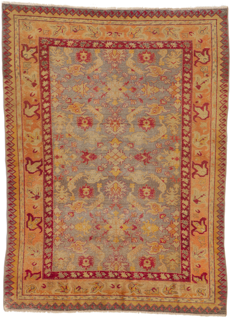 5 x 6 Vintage Turkish Oushak Rug 53722