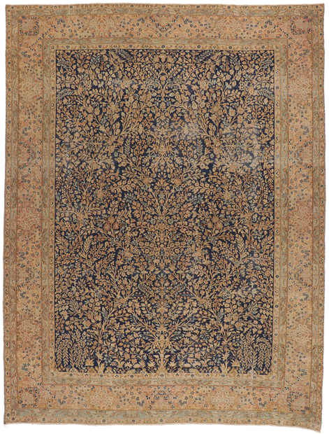 9 x 11 Antique Persian Kerman Rug 53732