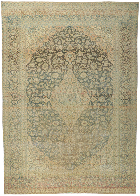 10 x 14 Antique Persian Tabriz Rug 53747