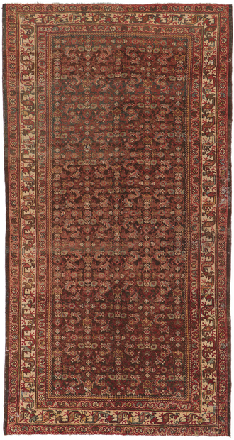 5 x 10 Antique Persian Mahal Rug 53755