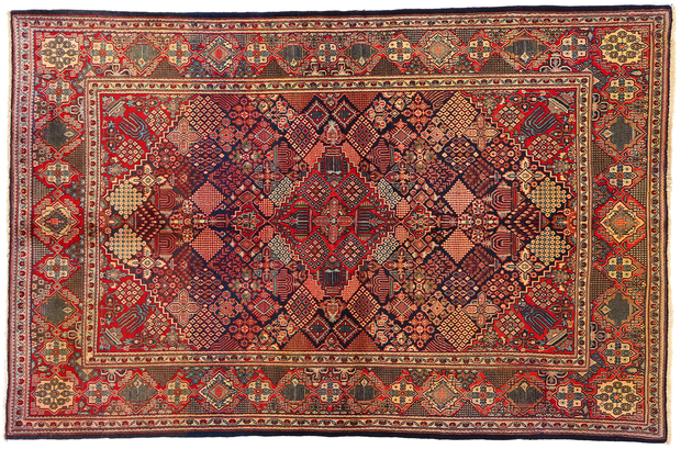 4 x 7 Antique Persian Kashan Rug 53758