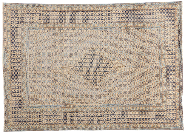 7 x 9 Distressed Vintage Kerman Rug 53760