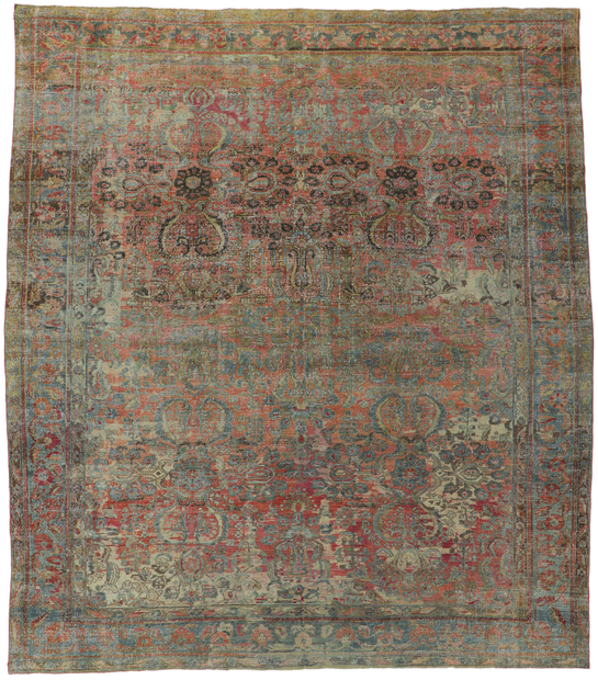 10 x 11 Antique Persian Mahal Rug 53694