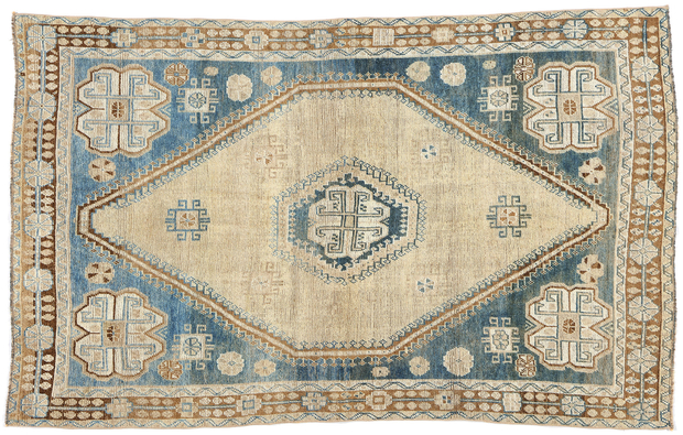 5 x 7 Antique Blue Persian Shiraz Rug 53771