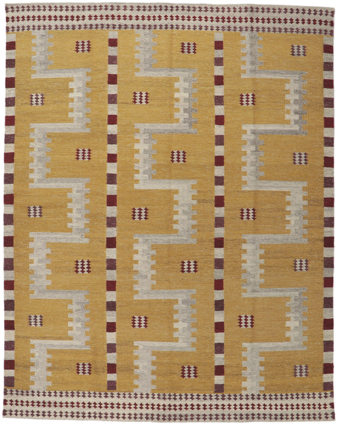 9 x 12 New Swedish Inspired Kilim Rug with Scandinavian Modern Style 30674