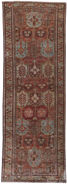 3 x 9 Antique Persian Bakhtiari Runner 60974