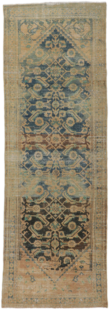 4 x 10 Distressed Antique Persian Malayer Rug 60984